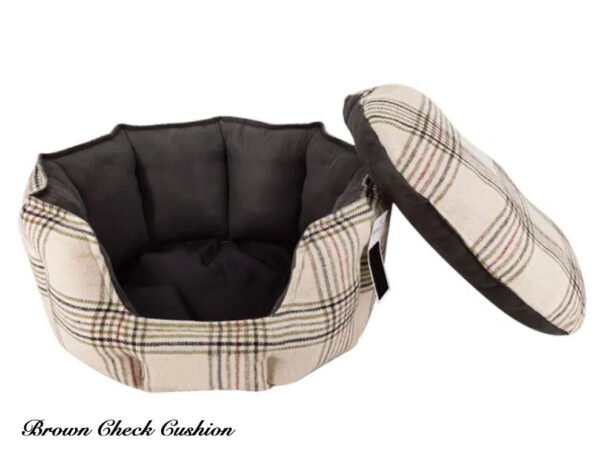 Brown Check Cushion 1