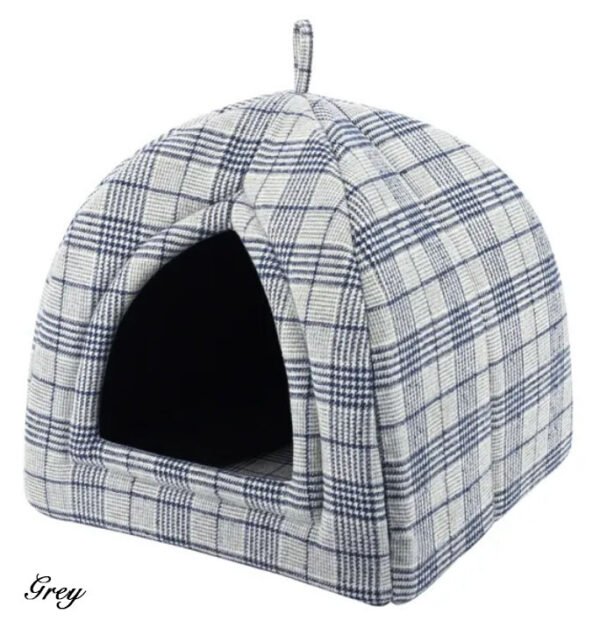 Cat House Bed Blue 1