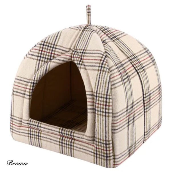 Cat House Bed Brown 1