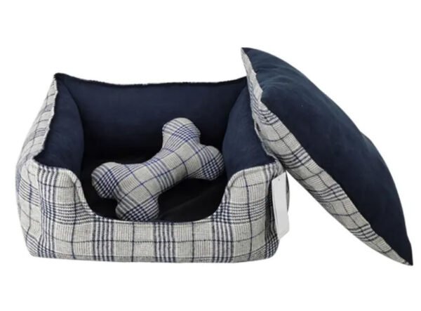 Grey Check Cushion 1