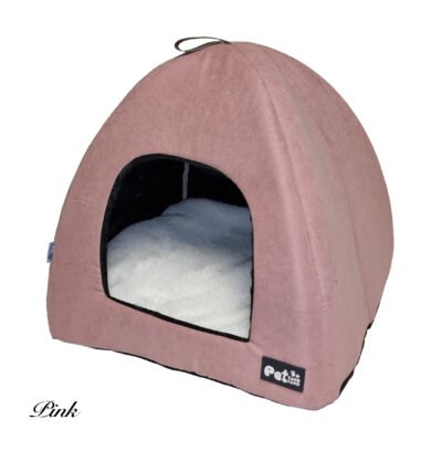 Cat Igloo 2 in 1 House Bed with Removable Plush Cushion