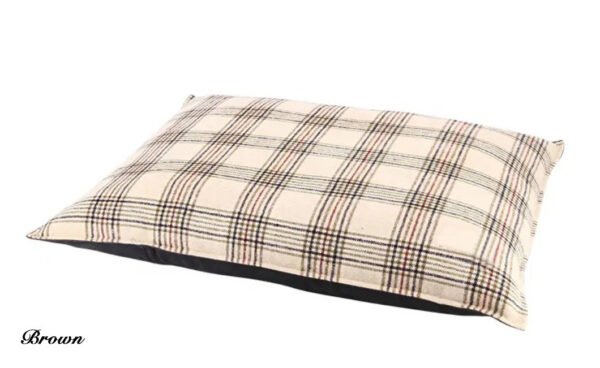 Cat & Dog Rectangle Cushion with Luxury Tartan Oxford Fabric - Image 2