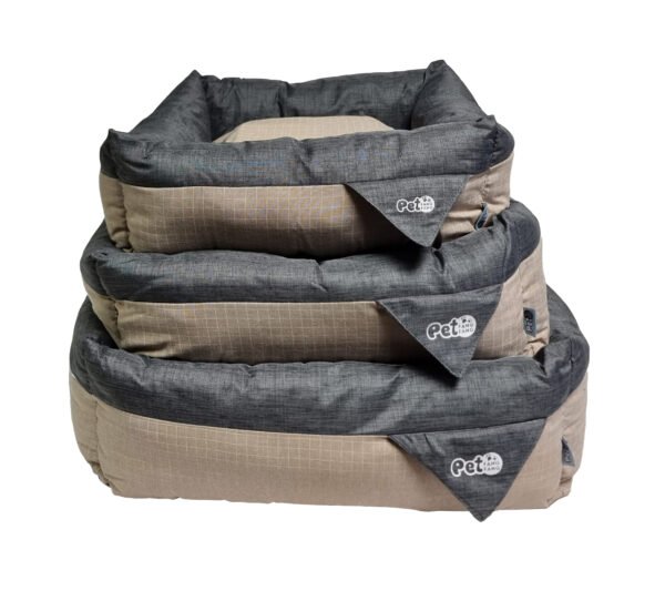 Dog Bed - Luxury Square Check with Removable Cushion