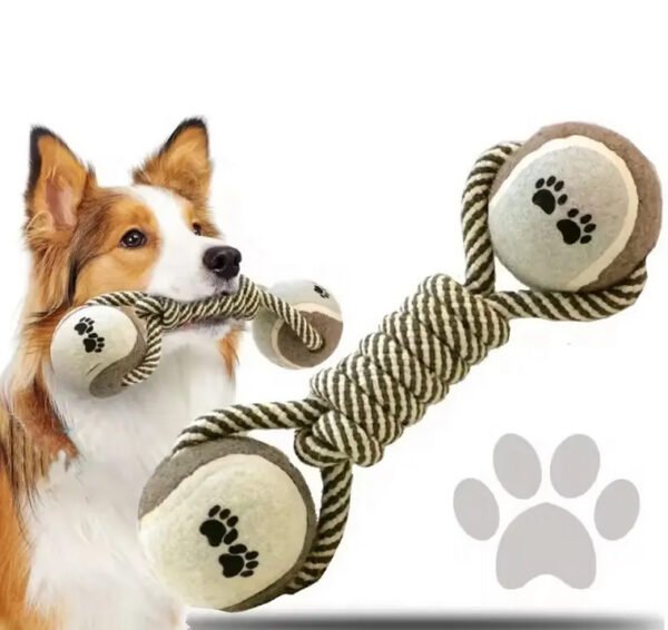 Dog Rope and Ball Toy (Set of 3)