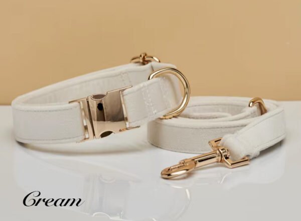 Dog Collar & Lead Luxury Soft Velvet