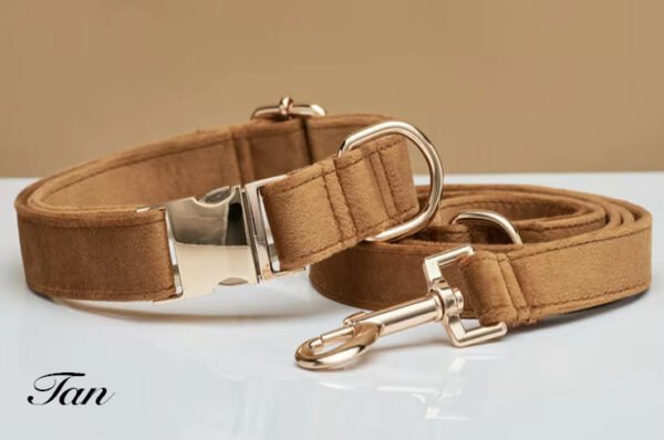 Dog Collar & Lead Luxury Soft Velvet