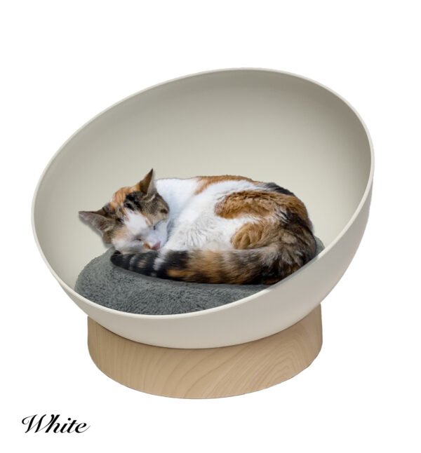 Contempory Round Nest Cat Bed with Memory Foam Cushion