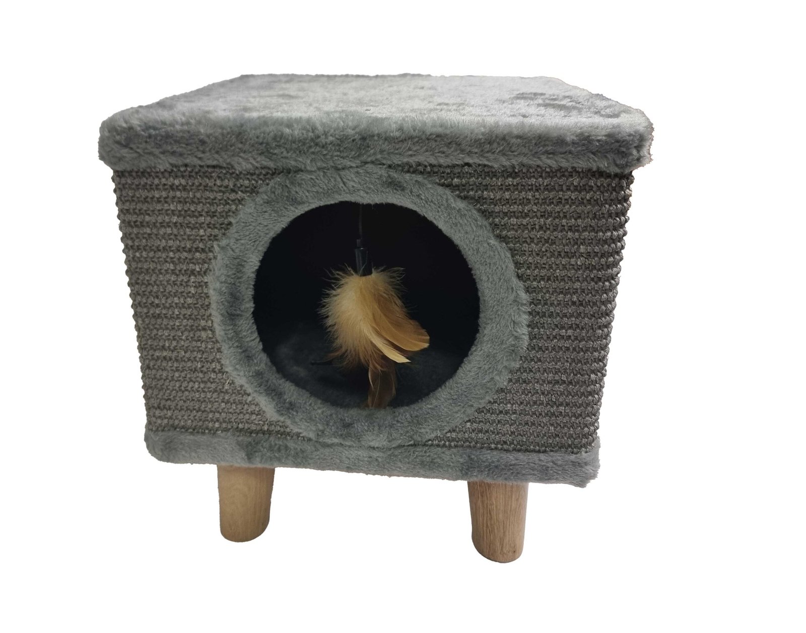 Cat Igloo Bed with String Cat Toy