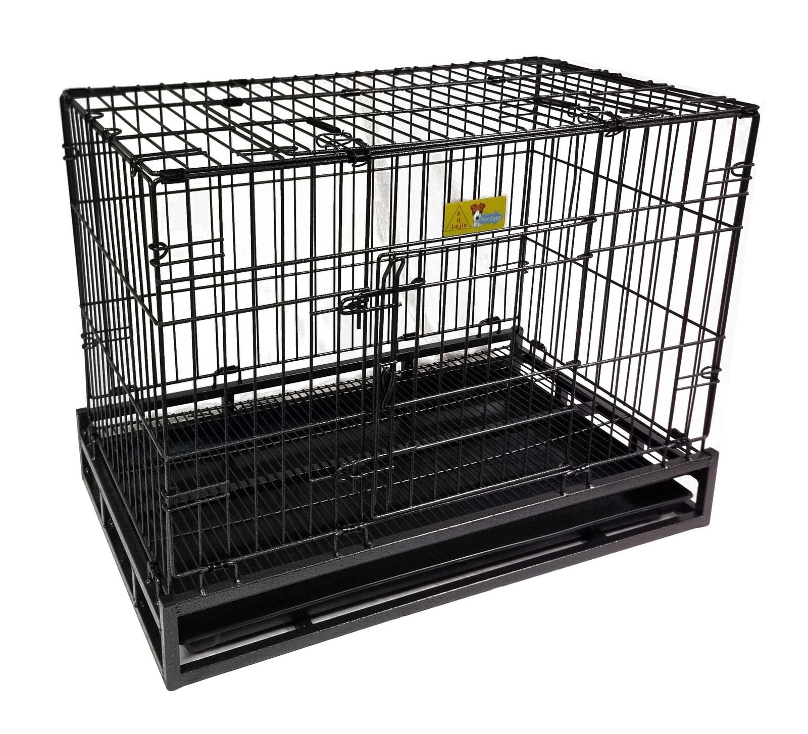 Dog Cage with Easy Clean Tray and Castors