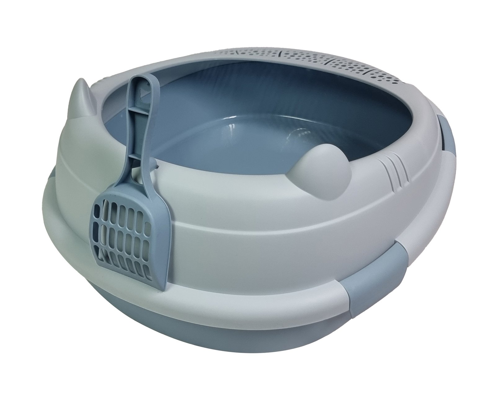 Cat Litter Tray with Removable Top and Scooper