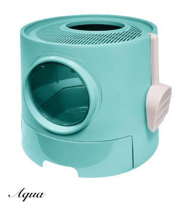 Cat Litter Box with Fully Enclosed Cat Toilet with Top Exit
