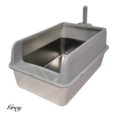 Cat Litter Tray with Stainless Steel Bottom Tray