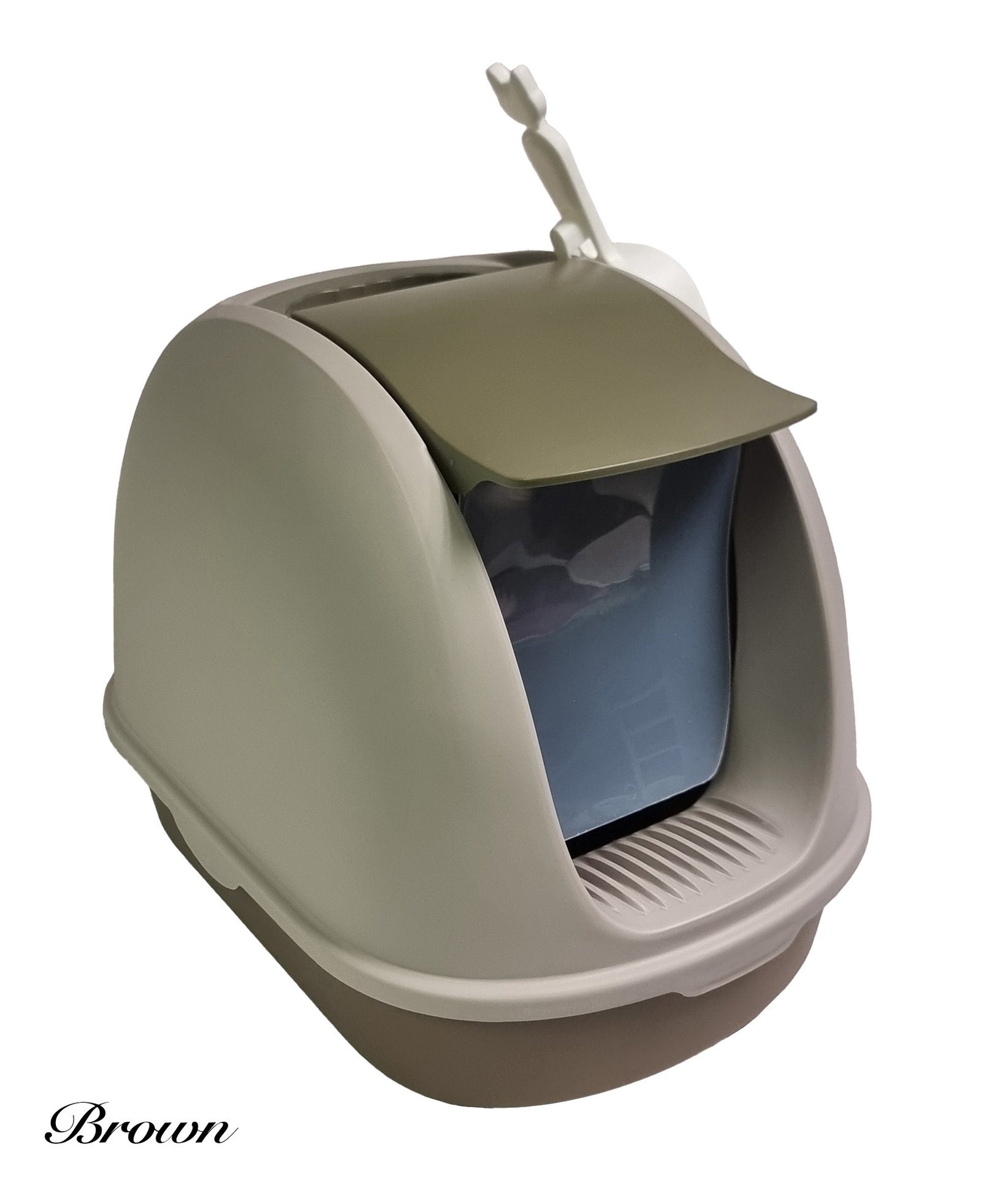 Cat Litter Tray with Swing Door