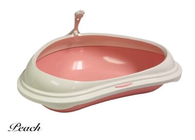Corner Cat Litter Tray with Integrated Scooper