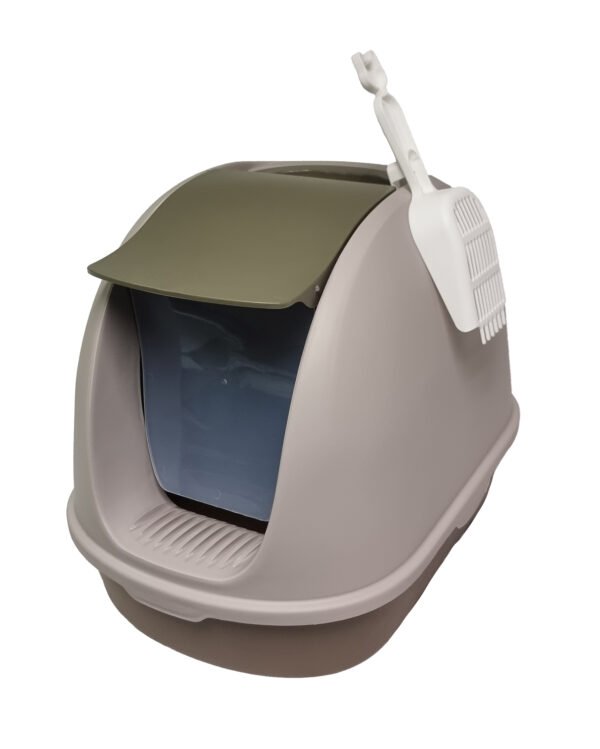 Cat Litter Tray with Swing Door