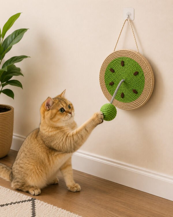 Cat Scratcher & Interactive Spring Ball Toy