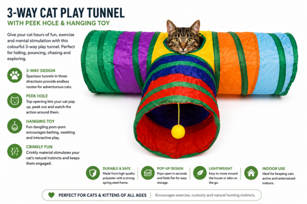 3-Way Cat Play Tunnel