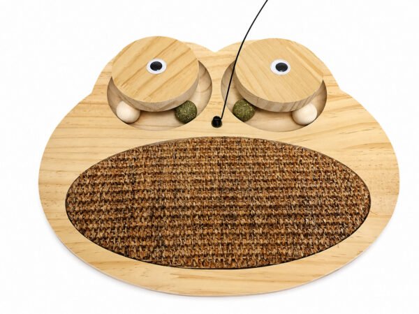 Interactive Wooden Cat Toy