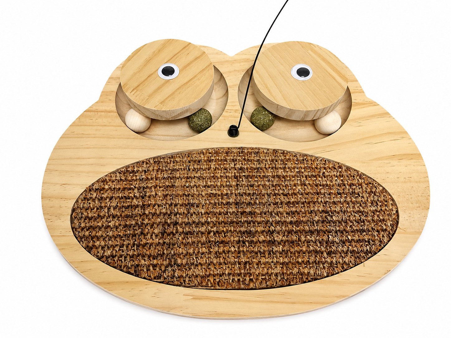 Interactive Wooden Cat Toy