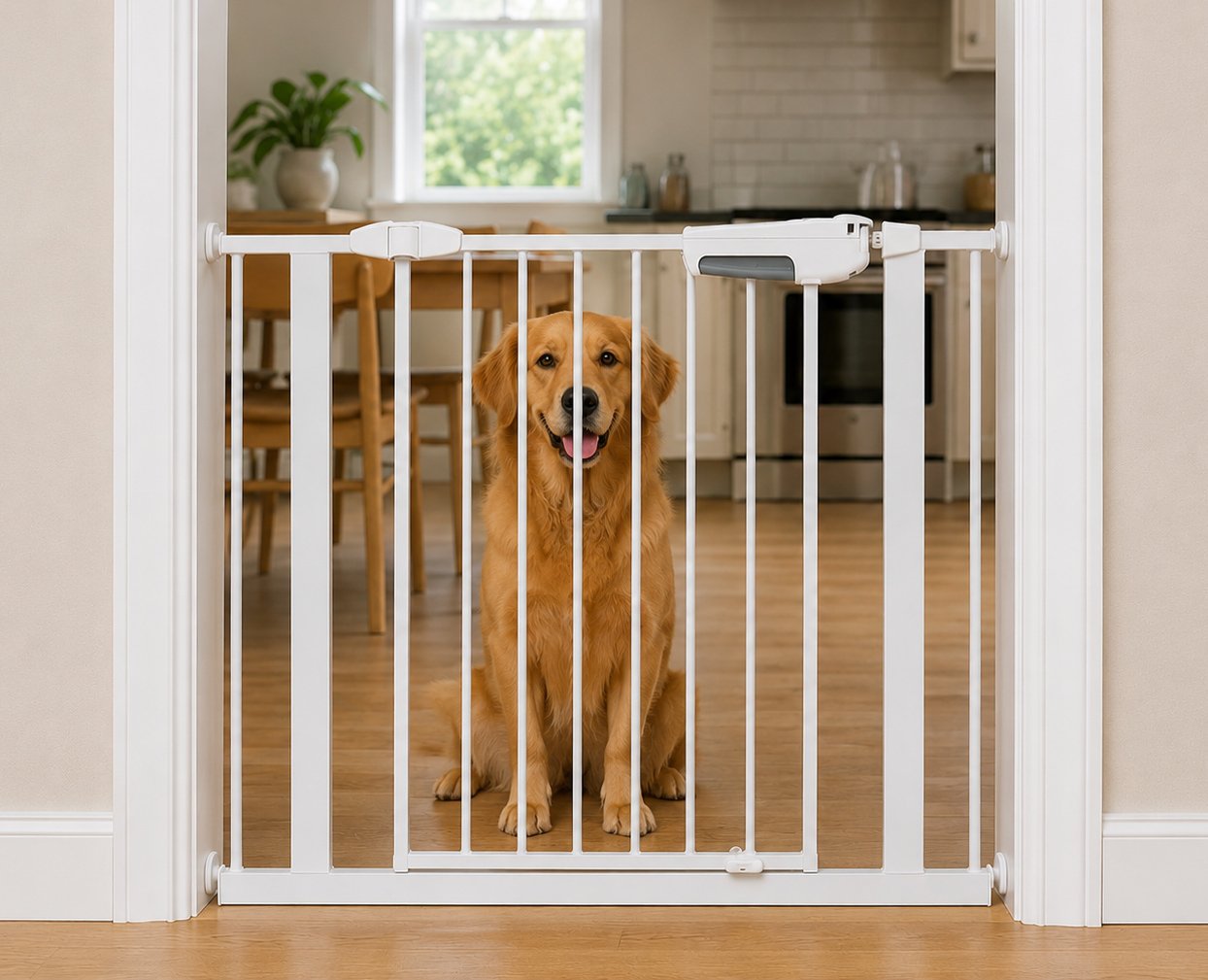 Pet Safety Gate (White Metal)
