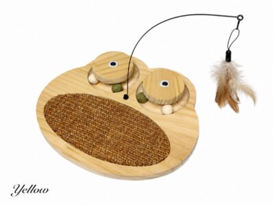 Interactive Wooden Cat Toy