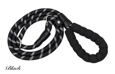 Premium Rope Dog Leads in Black, Blue, Green, Pink & Red