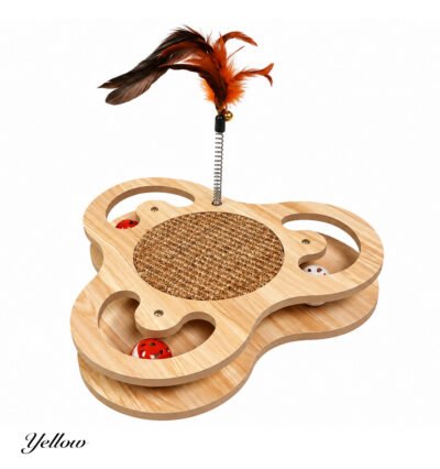 Interactive 3-in-1 Cat Scratching & Play Toy