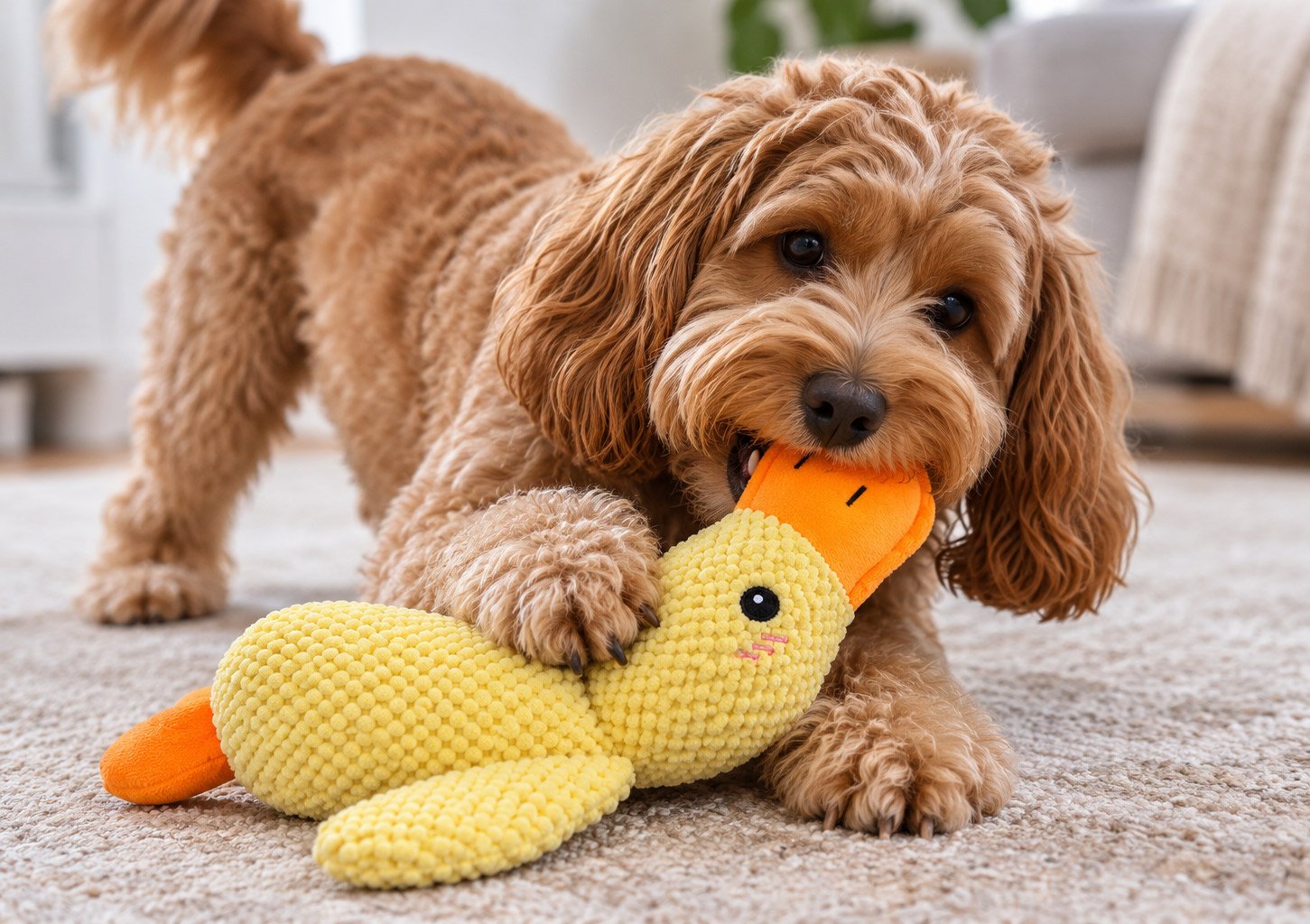 Plush Duck Dog Toy